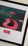 Christo Javacheff - Surrounded Islands - artcards met fabric - gesigneerd