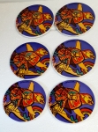 Guillaume Corneille - ) Set of six ceramic Corneille Coasters