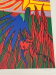 Guillaume Corneille - Grote en zeldzame originele litho: De blauwe hond, ingelijst! 1990