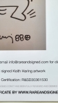 Keith Haring (after) - Dessin original - COA - 1988