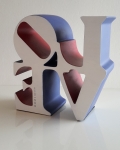 Robert Indiana (after) - LOVE  Blue, Red and White