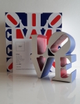 Robert Indiana (after) - LOVE  Blue, Red and White