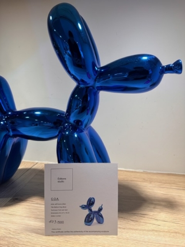 Jeff  Koons (after) - Blauwe ballon hond