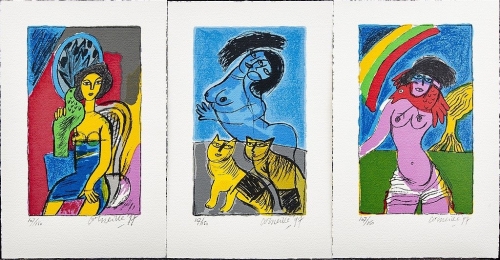 Guillaume Corneille - Corneille (1922-2010) -  L'amour au jour le jour II (box of 3 screenprints)