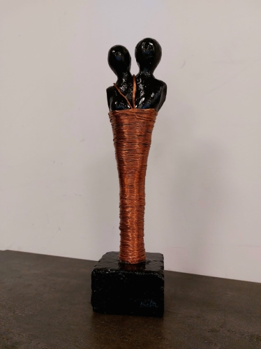 Rita  Jansegers - Item N 21 - Beeld uit klei, in brons gekleurd
