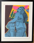 Lithographie signe : Hommage  Verdi, 1990, encadre!