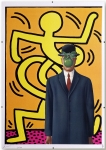 Magritte X Haring – Zeefdruk mét lijst