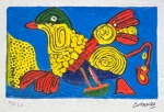 De veelkleurige vogel, aquagravure