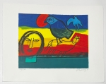 Signée; Lithographie Rêveries d