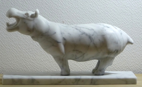 Jean-Michel GARINO - Marbre de Carrare - Hippopotame