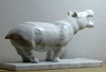 Jean-Michel GARINO - Marbre de Carrare - Hippopotame