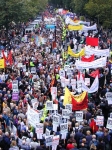 Banksy (attributed)  - Cardboard 'Yellow Chopper Wrong War' Anti Iraq War London Demonstration 2003 (#0486)