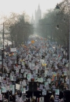 Banksy (attributed)  - Cardboard 'Yellow Chopper Wrong War' Anti Iraq War London Demonstration 2003 (#0486)