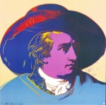 Andy Warhol Goethe Zeefdruk Roos Groot - 98x97cm - (#0541)