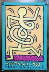 Keith Haring  - Keith Haring (toegeschreven) 5 canvasposters 1988 (#0326)