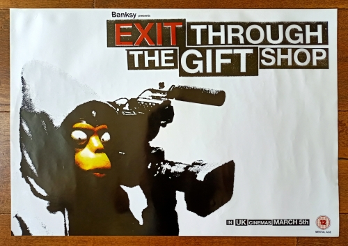 Banksy  - Zeldzame officile Banksy poster 'Exit through the gift shop' 2010 (#0452.01)