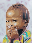 David Akore - Akore 'Smiles From Africa' MixedMedia sign avec COA (#0462)