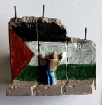 Banksy (attributed)  - Banksy (Attributed) 'Palestina Flag' Wall Section Sculpture w/Receipt (#0539)