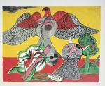 Guillaume Corneille - Cat, Flower & bird A.O. 30/45