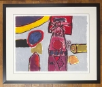 Guillaume Corneille - Signed lithograph: Totem,1996, enframed!