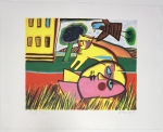 Guillaume Corneille - Le chat jaune et la maison jaune, 2002