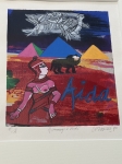 Guillaume Corneille - Zeefdruk gesigneerd, Hommage  Verdi, Ada, 1990, ingelijst!