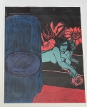 Guillaume Corneille - Lithographie signe, Margherita  la rose, 1980, encadr!