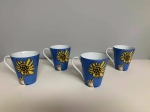 Guillaume Corneille - 4 Mugs - The Sunflower and the Bird - Auvers-sur-Oise - Homage to Vincent Van-Gogh