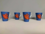 Guillaume Corneille - 4 Mugs- Le tournesol et l'oiseau - Auvers-sur-Oise - Hommage  Vincent  Van-Gogh