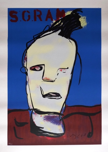 Herman Brood - 5 GRAM  screen print signed in very limited edition
