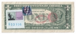 (After) Andy Warhol - 1 dollar signed with blue
