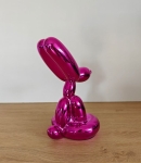Jeff  Koons (after) - Sitting balloon dog - Pink
