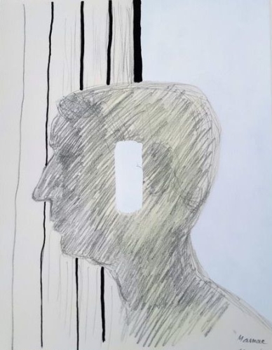 Roger Raveel - Self-portrait & a profile