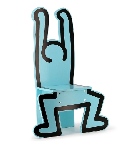 Keith Haring (after) - Chaise pour Enfant en Bois