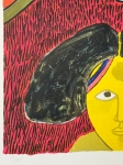 Guillaume Corneille - Lithographie signe : Le Tournesol, Hommage  Van Gogh