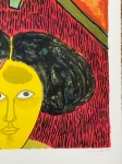Guillaume Corneille - Lithographie signe : Le Tournesol, Hommage  Van Gogh