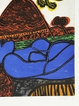 Guillaume Corneille - Grande gravure : Hoggar en fte : 1992