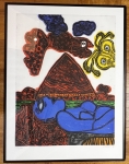 Guillaume Corneille - Grande gravure : Hoggar en fte : 1992