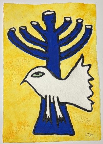 Guillaume Corneille - Aquagravure La Menorah de la Paix, 2008