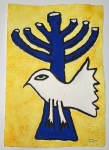 Guillaume Corneille - Aquagravure La Menorah de la Paix, 2008