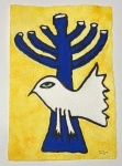 Guillaume Corneille - Aquagravure La Menorah de la Paix, 2008