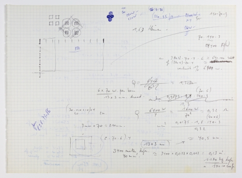 Panamarenko  - Page du carnet de croquis 