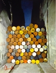 Wall of Oil Barrels