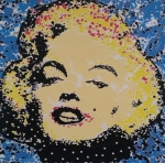 Ad Van Hassel - MARYLIN MONROE  2xPOP ART Zeefdruk