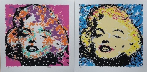 Ad Van Hassel - MARYLIN MONROE 2xPOP ART Silkscreen