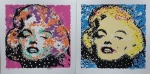 MARYLIN MONROE 2xPOP ART Silkscreen