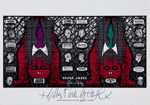 Gilbert  and George - Artcard Beard Aware