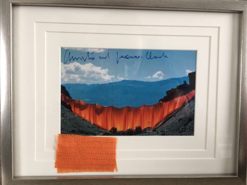 Christo Javacheff - Valley Curtain - including original piece of fabric!