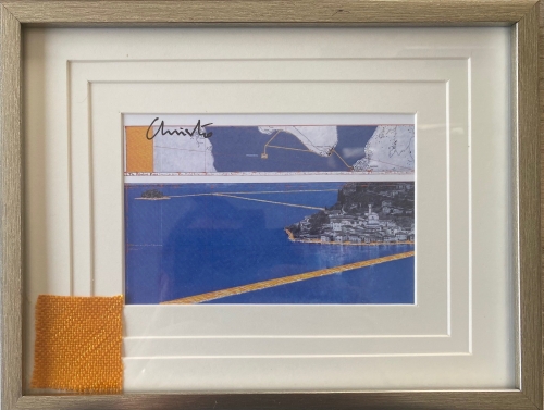 Christo Javacheff - Floating Piers - including original piece of fabric!