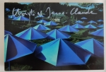 Christo Javacheff - Blue umbrellas - with original fabric